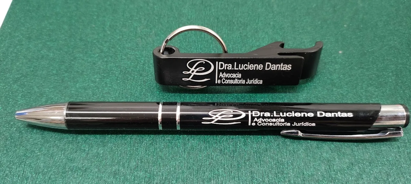 Caneta e chaveiro personalizados Montlaser7