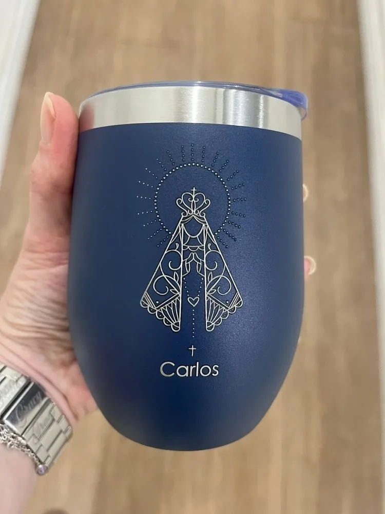 Copo térmico personalizado, gravação Carlos